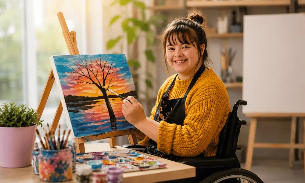 NDIS Participant With Drawing